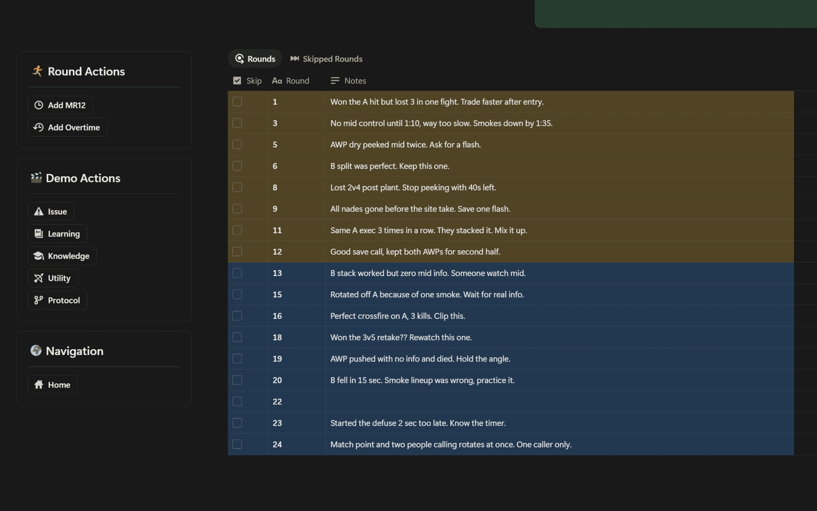 Issue linked to the demo it came from
